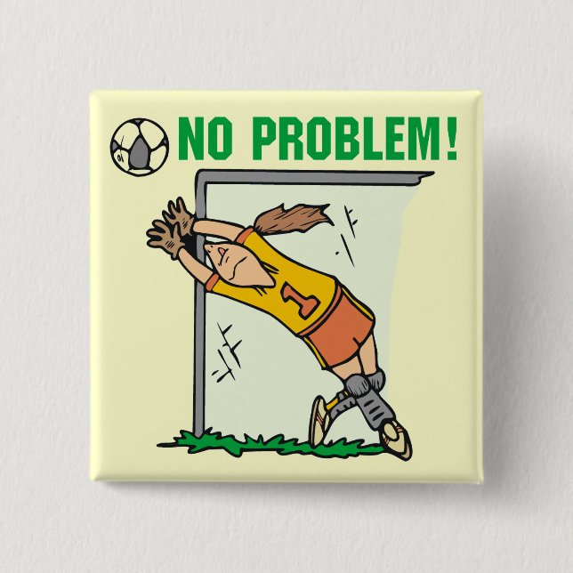 Girl Soccer Goalie Tshirts and Gifts 15 Cm Square Badge (Front)