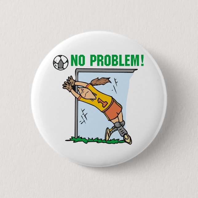 Girl Soccer Goalie Tshirts and Gifts 6 Cm Round Badge (Front)