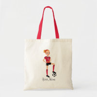 Girl Soccer Player Custom Bags