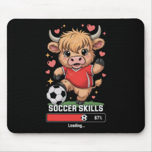 Girl Soccer Skills Loading Heifer Team Mum Cow Clu Mouse Pad