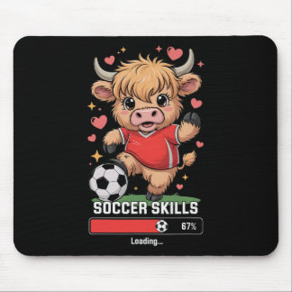 Girl Soccer Skills Loading Heifer Team Mum Cow Clu Mouse Pad