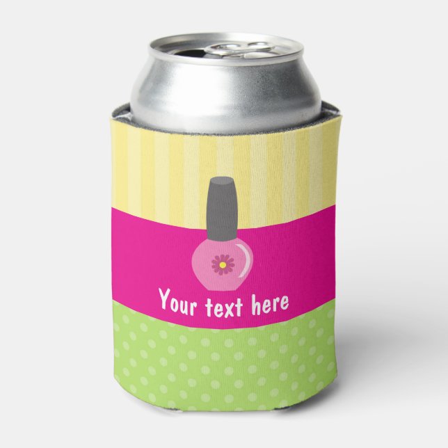 Girl Spa Birthday Party Guest Favour Can Cooler (Can Front)