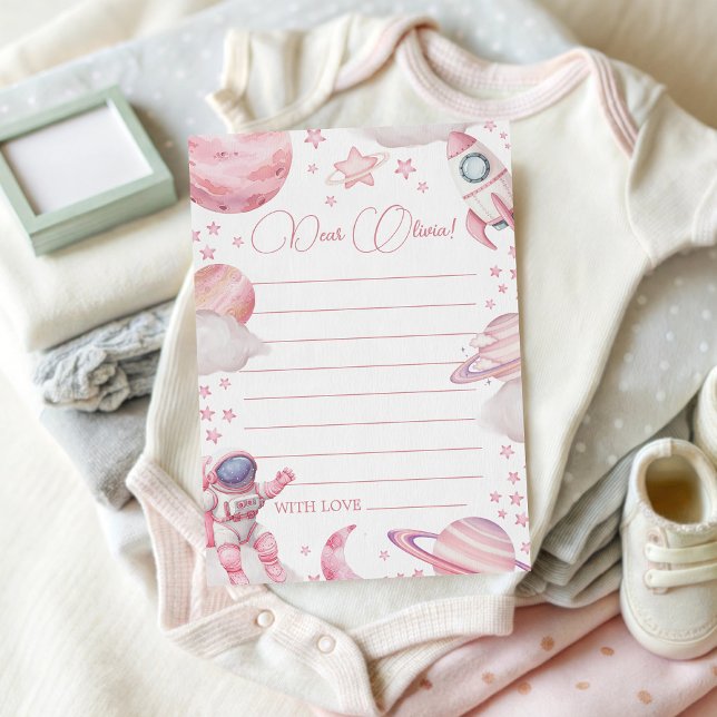 Girl Space Birthday Time Capsule Card (Creator Uploaded)