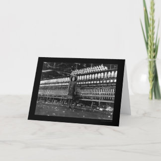 Girl Spinner in a Cotton Mill in Roanoke, VA 1911 Card