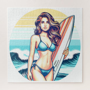 Girl Sport & Surfing Jigsaw Puzzle