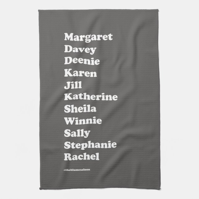 Girl Squad Tea Towel (Grey) (Vertical)