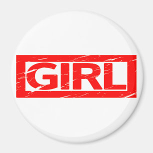 Girl Stamp Magnet