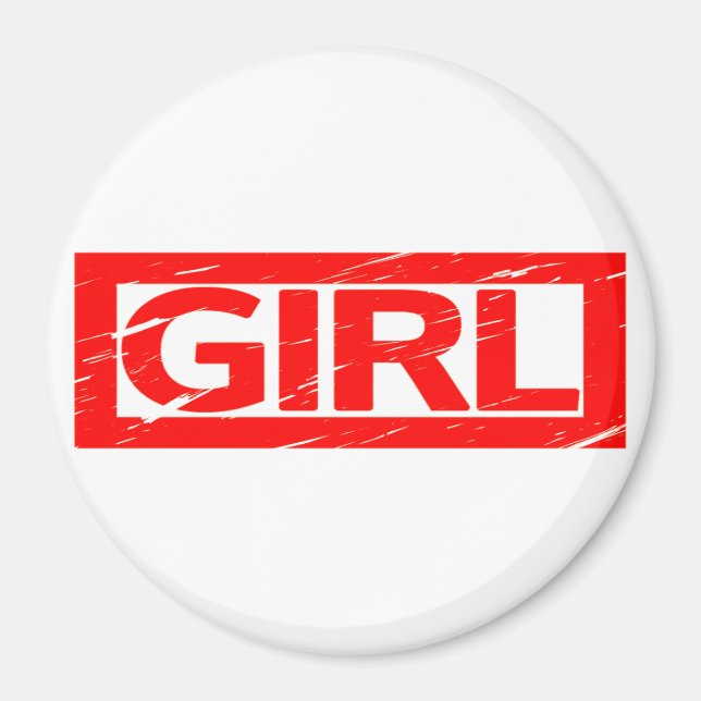 Girl Stamp Magnet (Front)