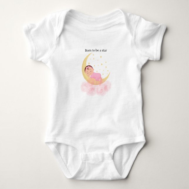 Girl star baby bodysuit (Front)