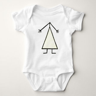 Girl Stick Figure - Yellow Dress Baby Bodysuit