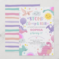 Girl Stomp Chomp & Roar Dinosaur Birthday