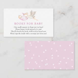 Girl Stork Books for Baby insert card