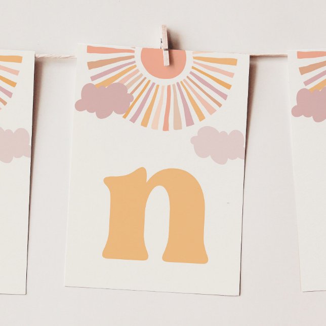 Girl Sun ONE High Chair Banner - Letter "N" Invitation (Creator Uploaded)