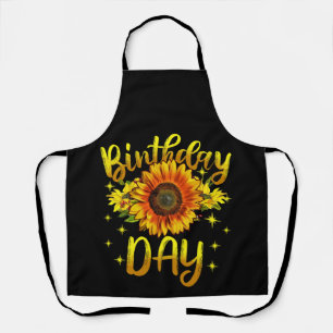 Girl Sunflower Birthday Party Family Matching Apron