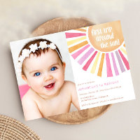 Girl Sunshine first trip around Sun birthday party