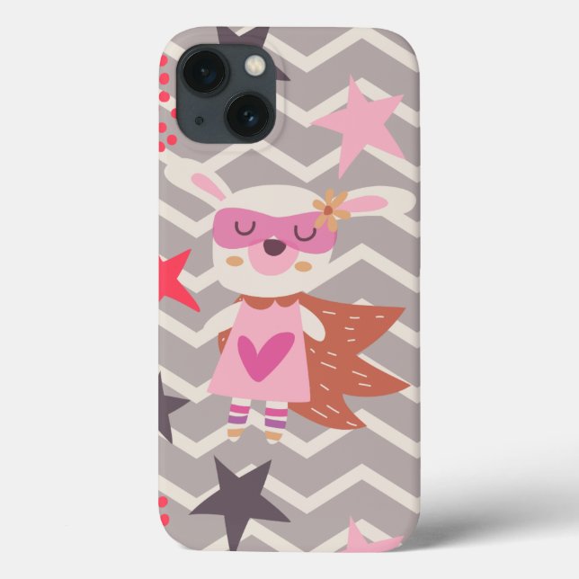 Girl Superhero Bunny Case-Mate iPhone Case (Back)
