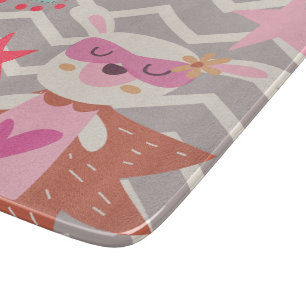 Girl Superhero Bunny Cutting Board