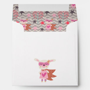 Girl Superhero Bunny Envelopes