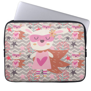 Girl Superhero Bunny Laptop Sleeve
