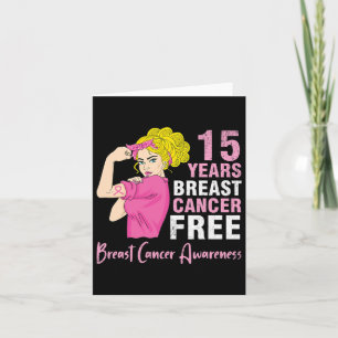 Girl Survivor Fighting 15 Years Breast Cancer Free Card