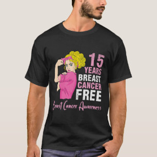 Girl Survivor Fighting 15 Years Breast Cancer Free T-Shirt
