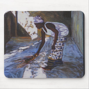 Girl Sweeping I 2002 Mouse Pad