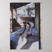 Girl Sweeping I 2002