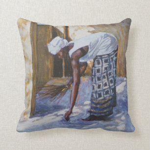 Girl Sweeping II 2002 Cushion