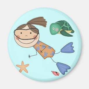 Girl Swimming T-shirts and Gifts Magnet