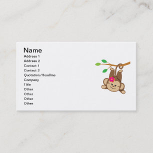 Girl Swinging Monkey Business Card