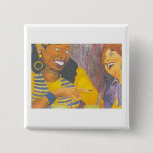 Girl Talk 15 Cm Square Badge