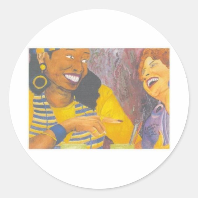 Girl Talk Classic Round Sticker (Front)