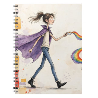 Girl Teacup Endless Scarf Notebook