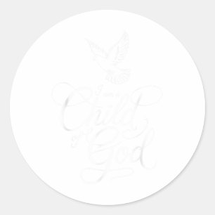 Girl Teen I Am A Child Of God Cute Christian Jesus Classic Round Sticker