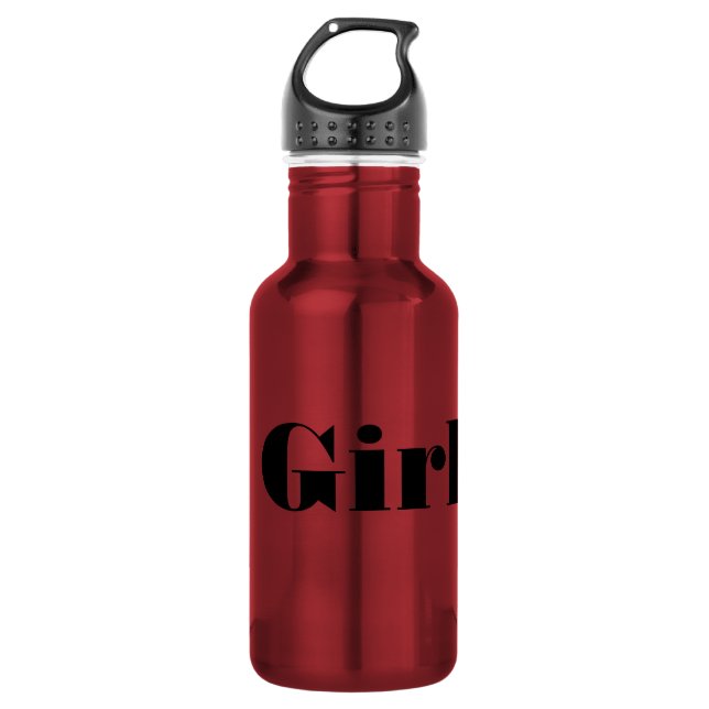 Girl Text with Block Text Colour  532 Ml Water Bottle (Front)