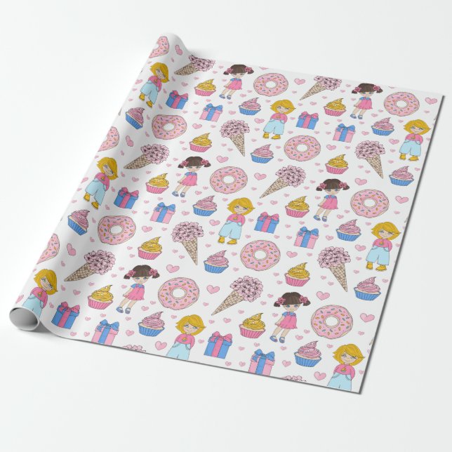 Girl Things Wrapping Paper (Unrolled)