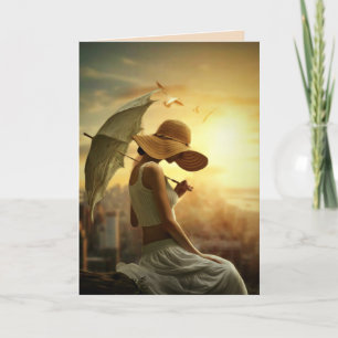 GIRL THINKER BLANK ALL-OCCASION CARD