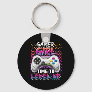 Girl Time To Level Up Video Game Birthday Gift Gir Key Ring