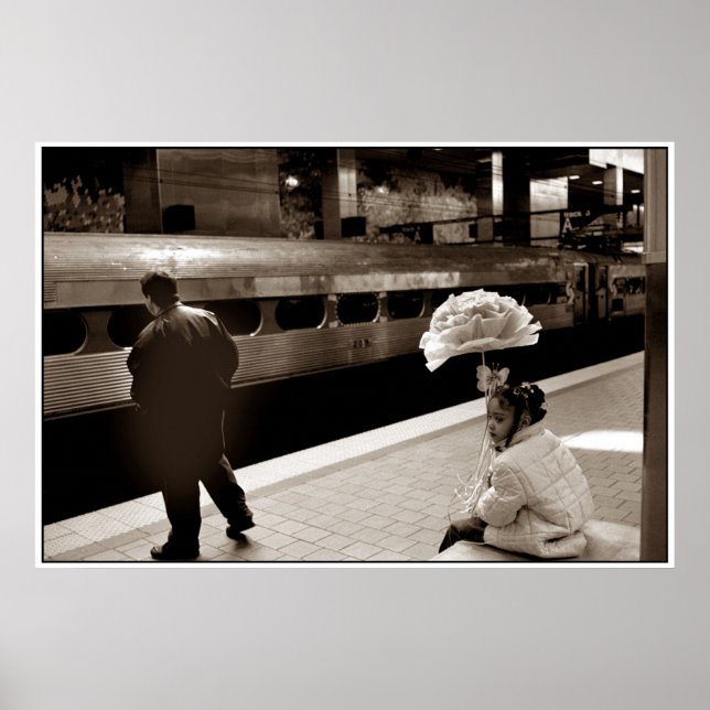 Girl Train Flower Poster (Front)
