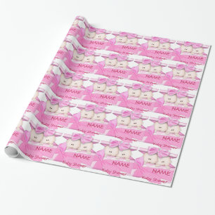 Girl Twins Baby Shower Gift Wrapping paper