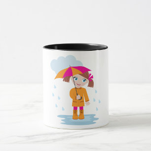 Girl Under An Umbrella Mug