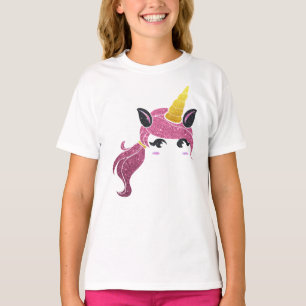 Girl Unicorn long hair tee