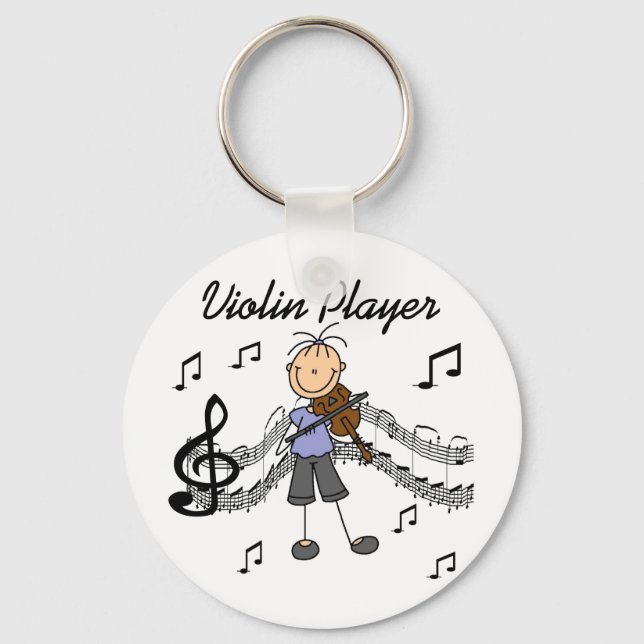 Girl Violin Player Tshirts and Gifts Key Ring (Front)
