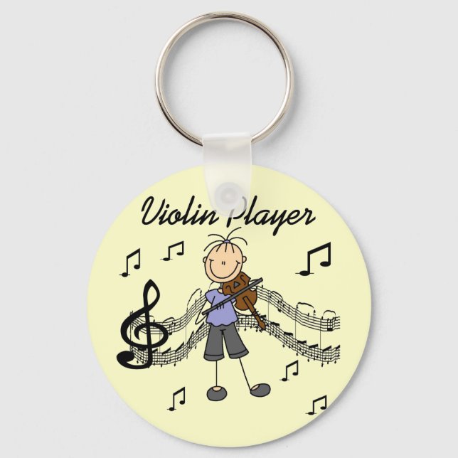 Girl Violin Player Tshirts and Gifts Key Ring (Front)