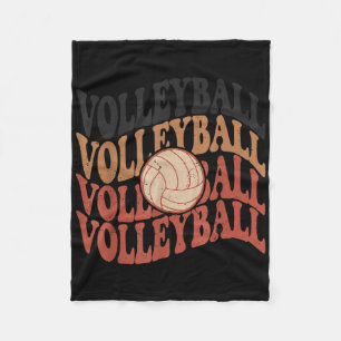 Girl Volleyball T Shirt Teen Women Mum Cute Groovy Fleece Blanket