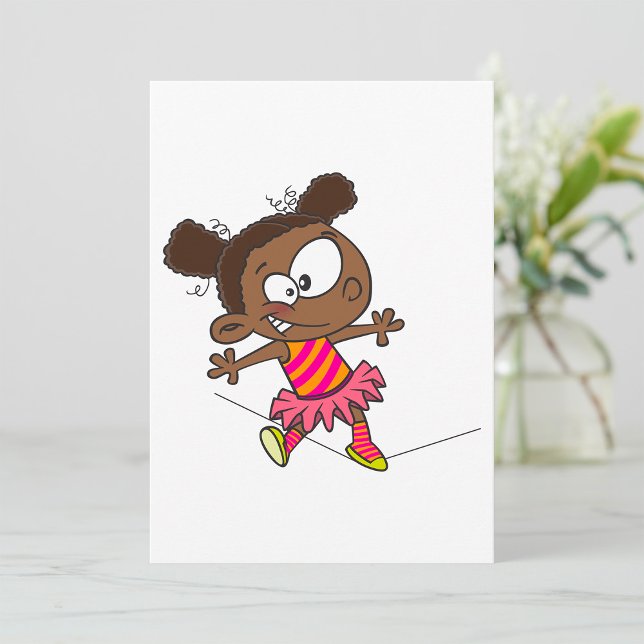 Girl Walking A Tightrope Invitation (Creator Uploaded)