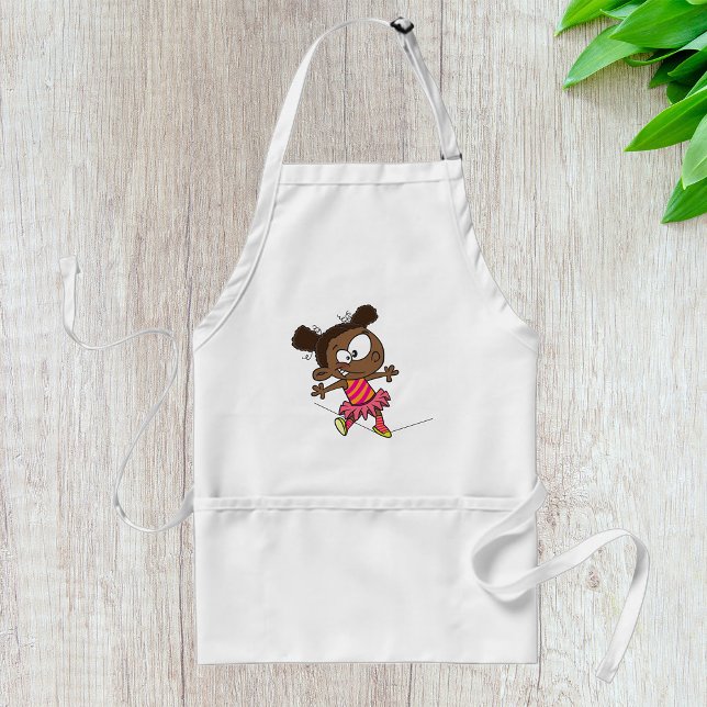 Girl Walking A Tightrope Standard Apron (Creator Uploaded)