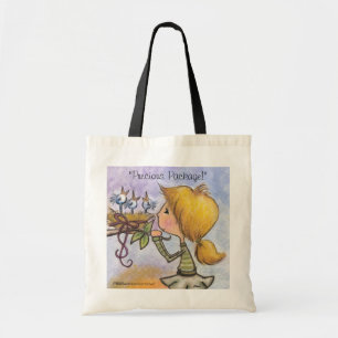 Girl Watches Birds-Precious Package Tote Bag