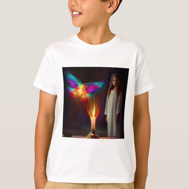 Girl Watching Butterfly T-Shirt (Front)