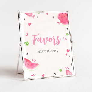 Girl Watermelon Baby Shower Favors Sign